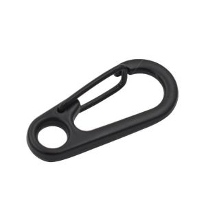 Buy cheap Small Zinc Alloy Mini Black Finish Carabiner Buckle Snap Key Chain Ring Spring Hook from wholesalers