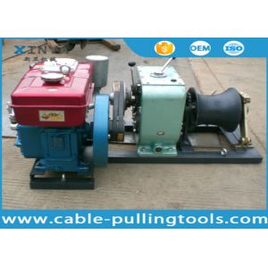 Small Volume 5 Ton Diesel Engine Powered Winch for Cable Pulling With Belt