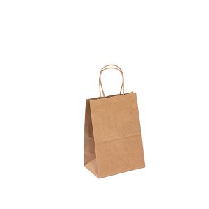 Buy cheap Custom Logo Printed Fast Food Packaging Brown Kraft Paper Bag With Handles from wholesalers