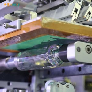 Buy cheap Cylindrical Glass Bottle Automatic Screen Printing Machine With Camera Positioning from wholesalers