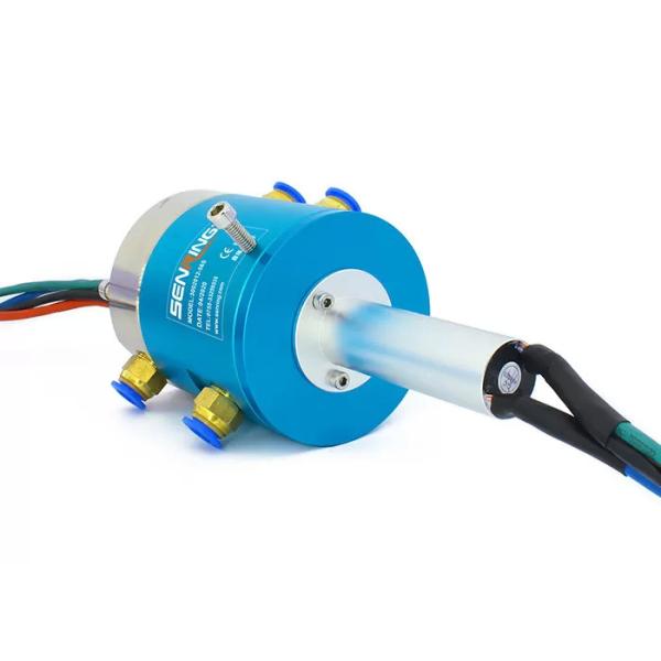 High Speed 2 Passages Pneumatic Hydraulic Rotary Union Support Transmit Signal