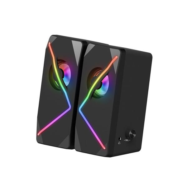 Quality 3.5mm Connector 4D Surround 2.0 PC Speakers 2 X 3Watt Dual Stereo Speakers for sale