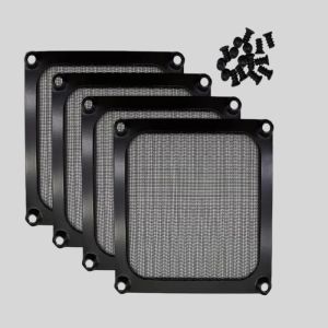 China Aluminum Frame Mesh Fan Dust Filter Grill Fan Filter Mesh Silver / Black on sale