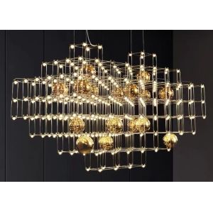 Buy cheap Modern wedding luxury hanging ball light with crystal chandelier from wholesalers