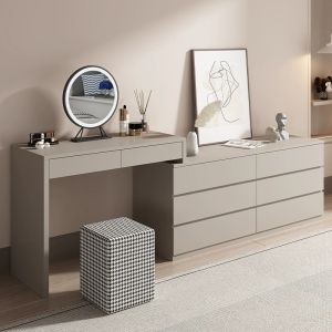 Buy cheap Customized Fabric Leather Wooden Vanity Table Unit Bedroom Nightstand from wholesalers