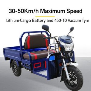 Buy cheap 30-50Km/h Maximum Speed Electric Cargo Tricycle with Lithium-ion Battery and 450-10 Vaccum Tyre from wholesalers