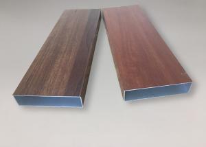 China Anti Corrosion Aluminium Tube Profiles Wood Finish Extruded Aluminum Tubing Shapes on sale