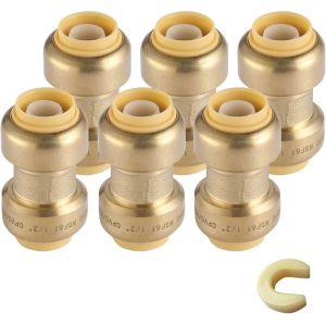 Buy cheap Brass Alloy Plumbing Push Fittings 10mm/12mm/14mm PEX Pipe Reducer Straight Weld Connection Forging Tees Model Compression Head from wholesalers