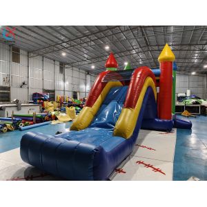 Commcercial Colorful Inflatable Combos Inflatable Bouncy House With Slide Castle