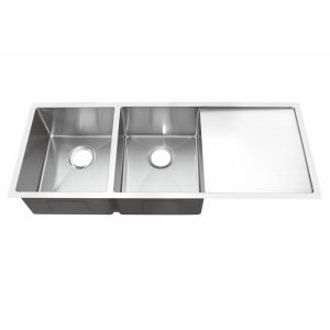 Buy cheap Household Rectangular Kitchen Sink With Side Drainboard Strict QC Control / product
