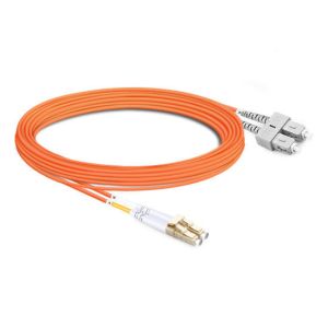 10m (33ft) Duplex OM2 Multimode LC UPC To SC UPC PVC (OFNR) Fiber Patch Cord