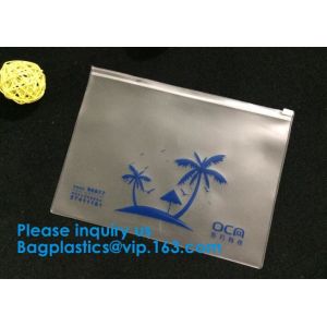PVC Slider Frosted Zipper Bag ,Plastic Packing Bag With Zipper, Resealable Poly