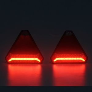 Triangle Wireless Car Warning Led Lamp Red Safely Magnetic Flash Light Kit