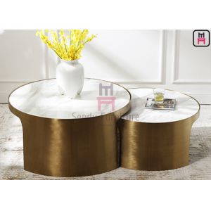 Buy cheap Round 60cm 70cm Stainless Steel Coffee Table 0.6cbm from wholesalers