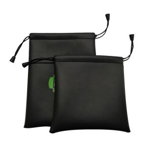 Buy cheap Manufacturers Supply Black PU Drawstring Bag, Environmentally Friendly Headphone Cable Data Cable Storage Bag, Can Be Used As PU Shrapnel Storage Bag from wholesalers