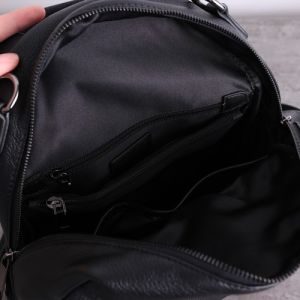 Buy cheap BSCI Womens Waterproof Backpacks 27cm 32cm Black Soft Leather Backpack from wholesalers