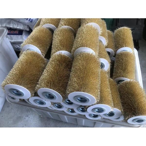 Quality German Craftsmanship Cylindrical Roller Brush Copper Wire Used By Wood Factories for sale