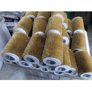 Buy cheap German Craftsmanship Cylindrical Roller Brush Copper Wire Used By Wood Factories from wholesalers