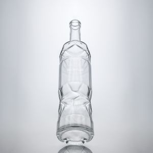 Buy cheap Surface Handling Decal Custom Shape Embossed Glass Liquor Bottle for Whisky Gin Rum from wholesalers