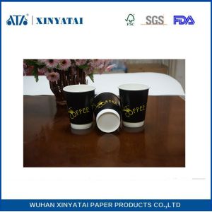 Paper Material Double Walled Paper Coffee Cups , Biodegradable Compostable Paper