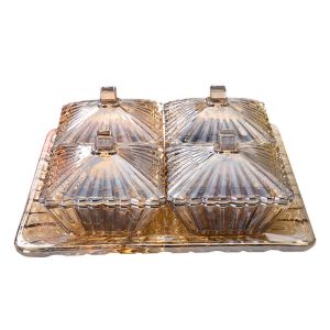 Buy cheap Supermarket Dessert Chocolate Candy Glass Split Trays from wholesalers