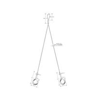Buy cheap Double Mini Hook End Galvanized Steel Security Cable With Two Legs YW86375 product