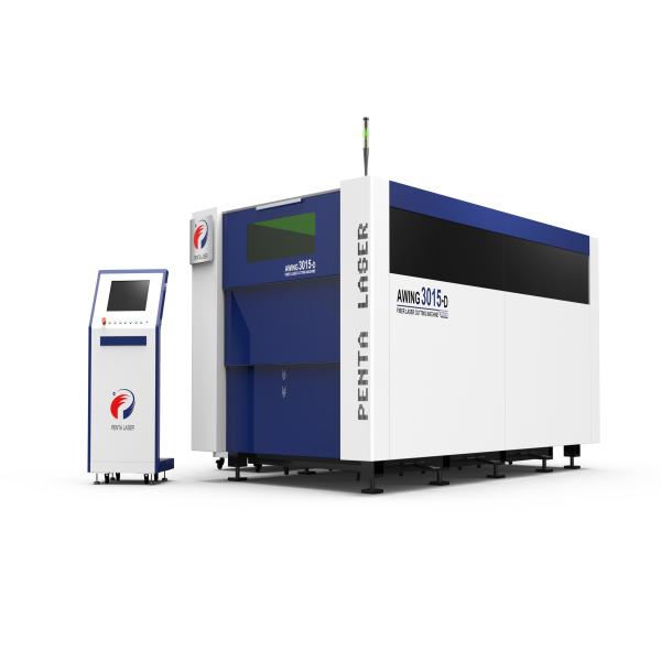 Automatic Fiber Metal Laser Cutting Machine Full Enclosure Pallet Exchanger