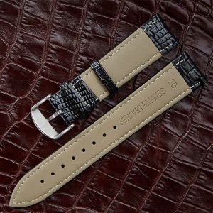 ALK VISION Cowhide Watch band Lizard Pattern Strap Shiny Leather Watch Strap