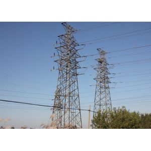 Buy cheap Q345B 132KV Transmission Steel Tower 5 Angles Double Circuit 10 - 100m Height from wholesalers