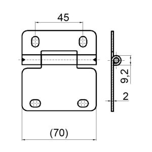 Nayun Industrial Doors Parts Intermediate Hinge Galvanized / Ral 9010