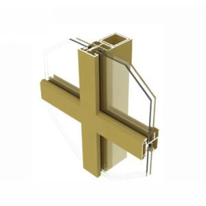 Invisible Frame Aluminum Curtain Wall Profiles Glazing Curtain Wall Facade
