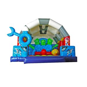 Buy cheap Inflatable Round Circle Obstacles Course Bouncy Castle 5*4*4m from wholesalers