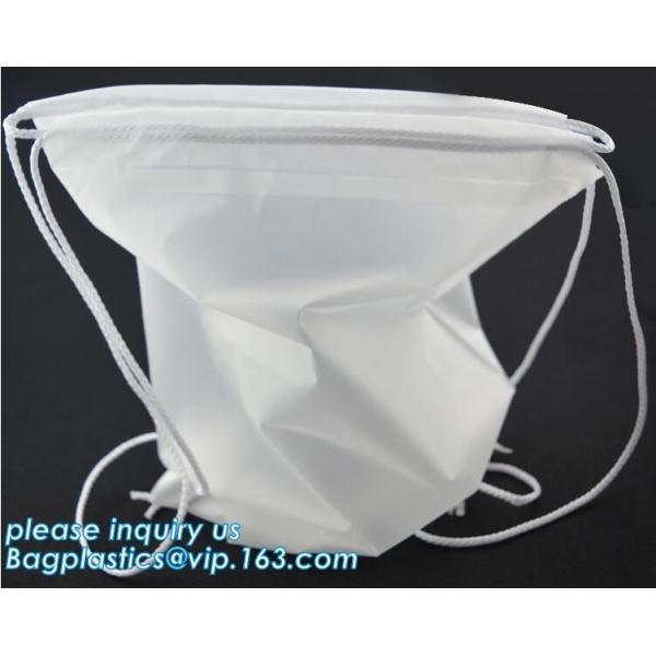 Biodegradable Polyester Washable High Quality Drawstring Laundry Bag With