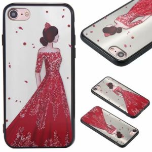 iPhone Leather Varnished Embossed Protective Case with Goddess