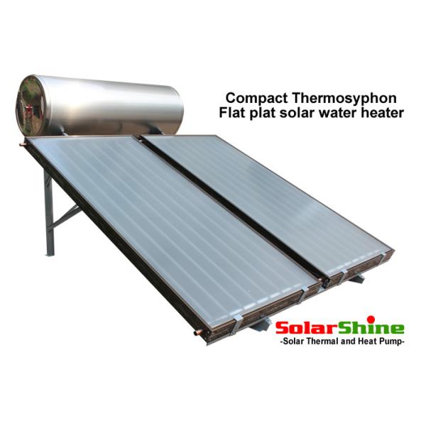 Quality Stainless Steel Flat Plate Solar Water Heater Intelligent Automatic Controler for sale