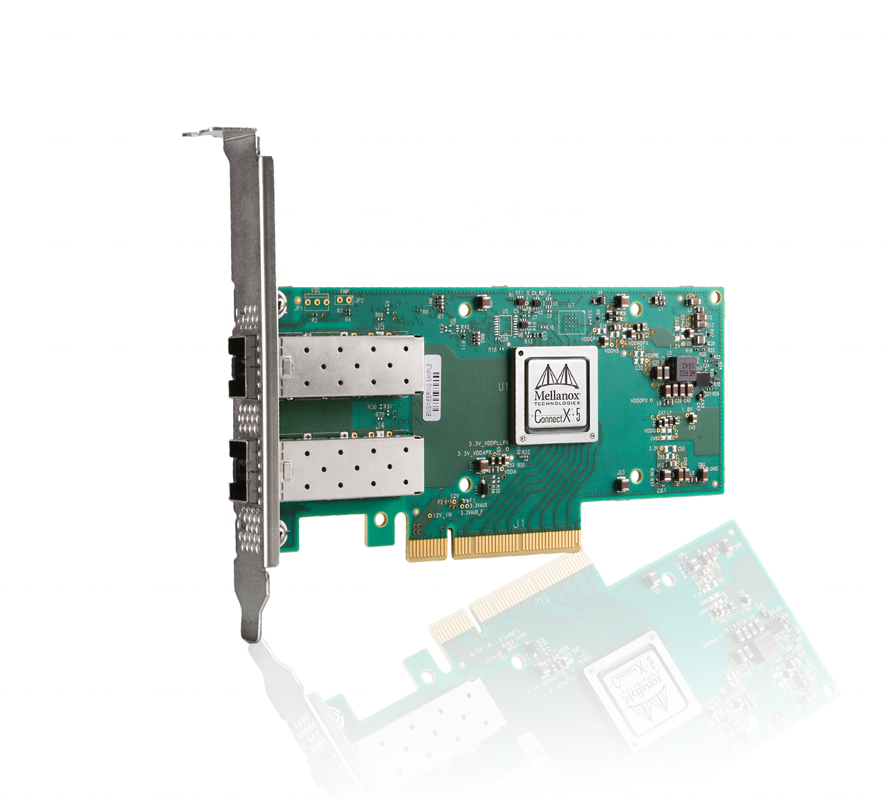 Buy cheap New NVIDIA Mellanox ConnectX-5 MCX512A-ACUT Dual-Port 100GbE NIC PCIe Gen4 750ns Latency NVMeoF Offload Cloud/Storage Ready from wholesalers