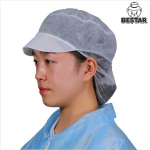 China Nonwoven SPP Disposable Snood Caps Spunbond Bouffant Cap With Hairnet on sale