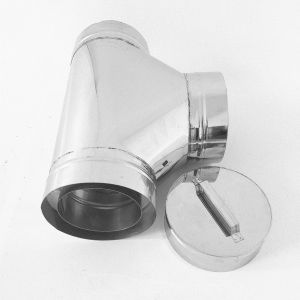 6" Inner Diameter Class A Double Wall Chimney Pipe Insulation Tee With Cap