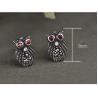 Buy cheap Vintage Owl Design Sterling Silver Stud Earrings(XH023333W) from wholesalers