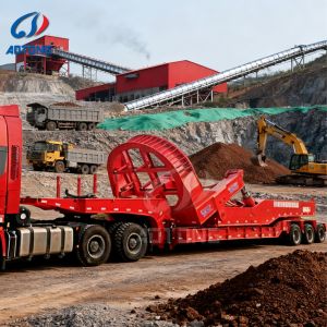 Buy cheap Two, Three, Four Axle Gooseneck Flatbed Semi Truck with Low Deck, Lowboy, Loader, or Low Bed Semi Trailer from wholesalers