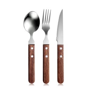 Buy cheap Stainless Steel Cutlery Set   Flatware Set     Wooden handle flatware from wholesalers
