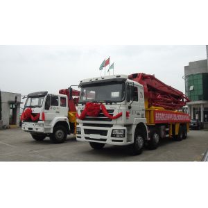 Buy cheap Automatic Throttle Controller Concrete Pump Truck With Mixer Power System from wholesalers