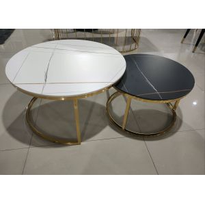 Buy cheap Gilt 80cm 43cm Round Wrought Iron Coffee Table from wholesalers