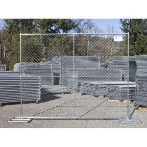 Buy cheap 8'x12' temporary chain link fence panels diameter wire 11.5ga chain link mesh 2