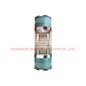 1250kg Gearless Machine Room Observation Elevator High Performance