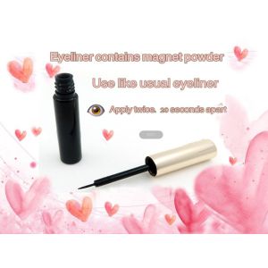 ODM Black Natural False Eyelashes Magnetic Lashes With Eyeliner