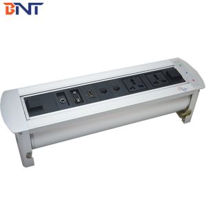 Aluminium brush silver multimedia electrical overturn conference hidden table