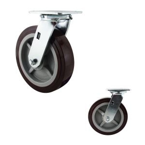 Buy cheap Flat Tread  200mm Silent Wheel 300kg Swivel PU Castor from wholesalers