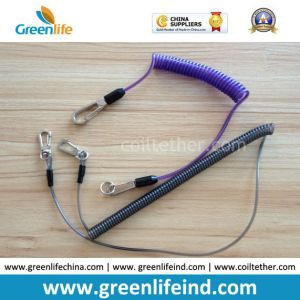 Buy cheap Spiral Cord Wire Tool Holder Lanyard W/Carabiner&Key Ring from wholesalers