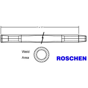 Heavy Duty Drill Rod 3 - 1/2" Friction Welded with Advanced 4140 Grade Materials